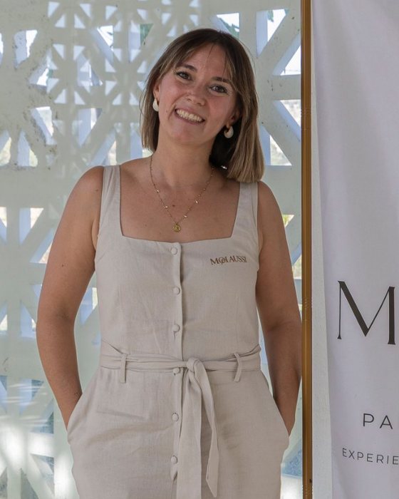Bego, fundadora de MOI AUSSI, en el Cortijo de la Seda
